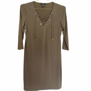 Chelsea & Theodore Olive Tunic dress Size Medium